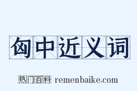 匈中近义词是什么意思的图片